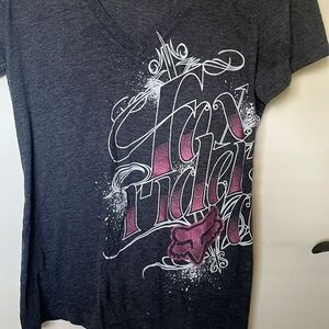 FOX v neck short sleeve tee NWOT
